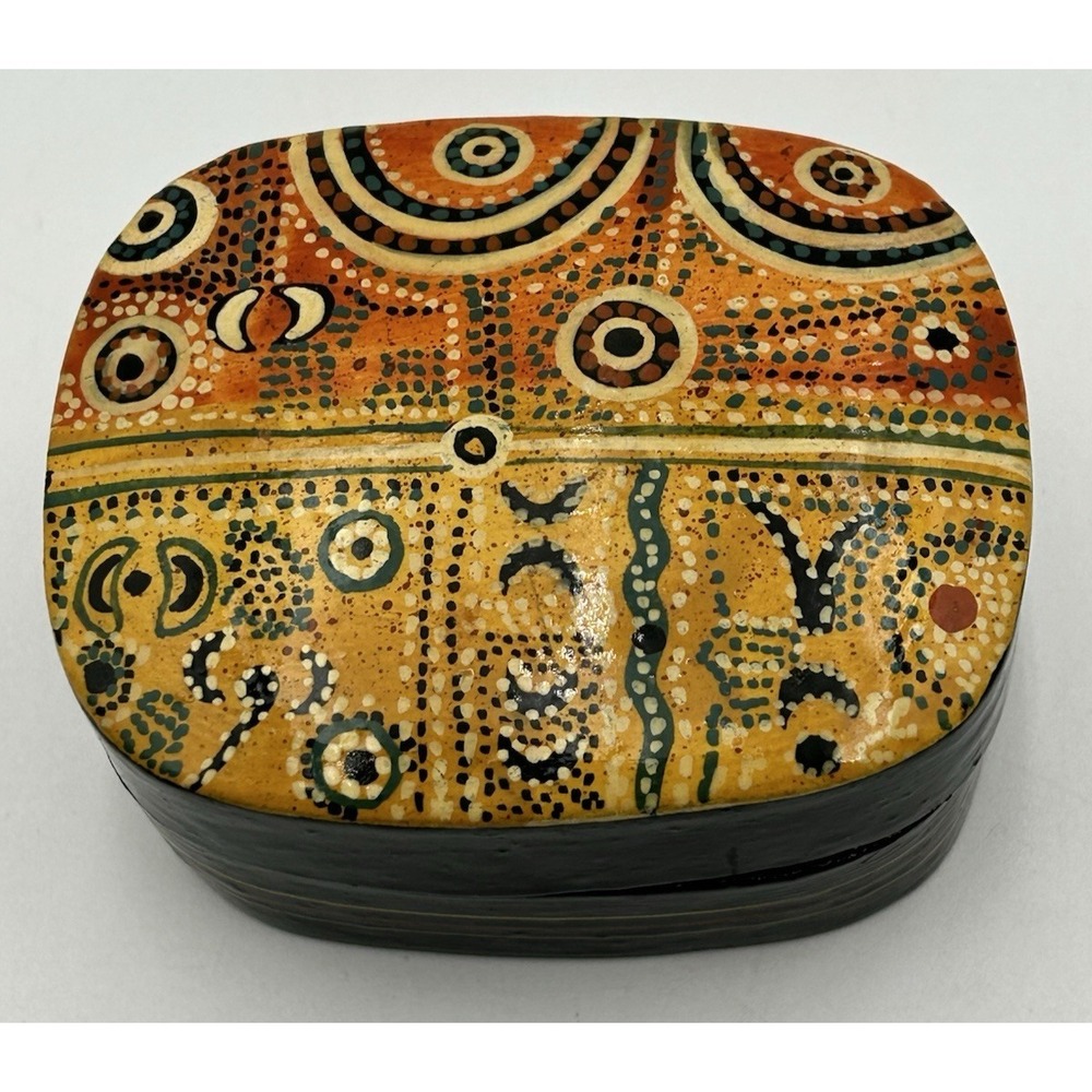 Better World Arts Handcrafted‎ Paper Mache Tribal Trinket Box Alec Baker Aussie